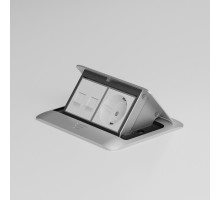 W8074065 Выдвижной блок (Лючок) на 4 модуля (серебряный) - a069366 - 4690389211720