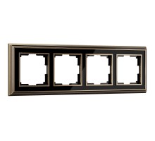 WL17-Frame-04 Рамка на 4 поста (бронза черный) a037690 4690389103711