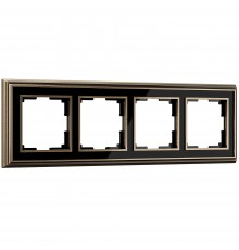 WL17-Frame-04 Рамка на 4 поста (бронза черный) a037690 4690389103711