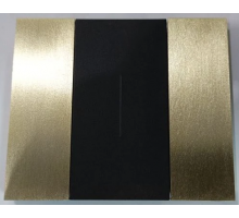 KA4802LT Bticino LIVING NOW. Декоративная рамка 2 модуля. Латунь