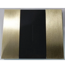 KA4802LT Bticino LIVING NOW. Декоративная рамка 2 модуля. Латунь