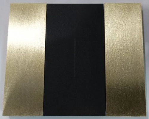 KA4802LT Bticino LIVING NOW. Декоративная рамка 2 модуля. Латунь