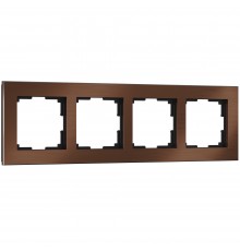 W0041714 Рамка на 4 поста Aluminium (коричневый алюминий) a050951 4690389158209