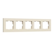 W0052962 Рамка на 5 постов Slab (айвори софт) - a067787 - 4690389207938