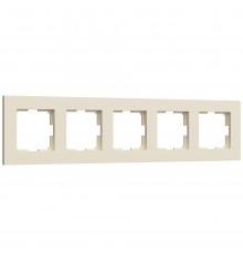 W0052962 Рамка на 5 постов Slab (айвори софт) - a067787 - 4690389207938
