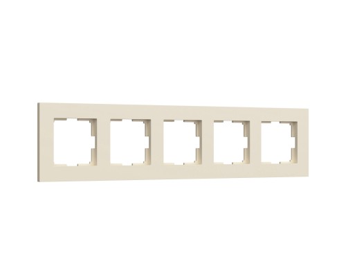 W0052962 Рамка на 5 постов Slab (айвори софт) - a067787 - 4690389207938