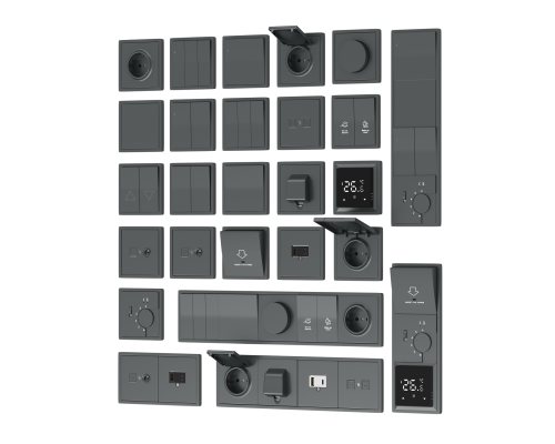 Накладка стандарта TAE для розеток USB, HDMI, аудио, сталь, серия DA