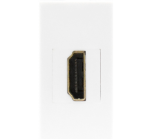 Розетка HDMI, 1мод., бел. (22.5х45мм)