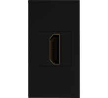 Розетка HDMI, 1мод., черн. (22.5х45мм)