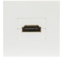 Розетка HDMI, 2мод., бел. (45х45мм), серия (тип) DEC