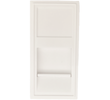Розетка DEC RJ45 UTP кат.6a, 1мод., бел. (22.5х45мм)