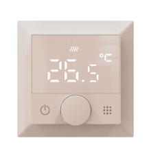 Термостат с датчиком пола, программируемый с Wi-Fi , 16 A, 55*55 мм, шампань, ручка настройки