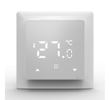 Термостат с датчиком пола с Wi-Fi, программируемый через приложение,16 A, 55*55 мм, белое стекло