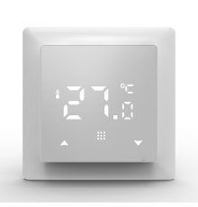 Термостат с датчиком пола с Wi-Fi, программируемый через приложение,16 A, 55*55 мм, белое стекло