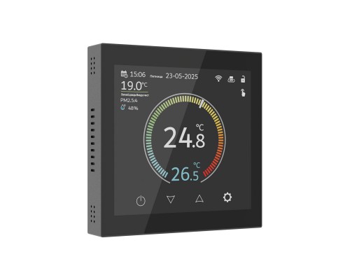 W1851108 Умный сенсорный терморегулятор с LCD дисплеем (черный)