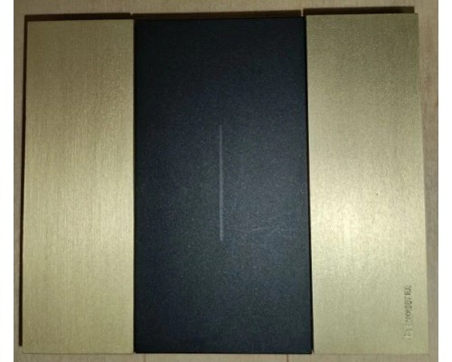 KA4802LT Bticino LIVING NOW. Декоративная рамка 2 модуля. Латунь